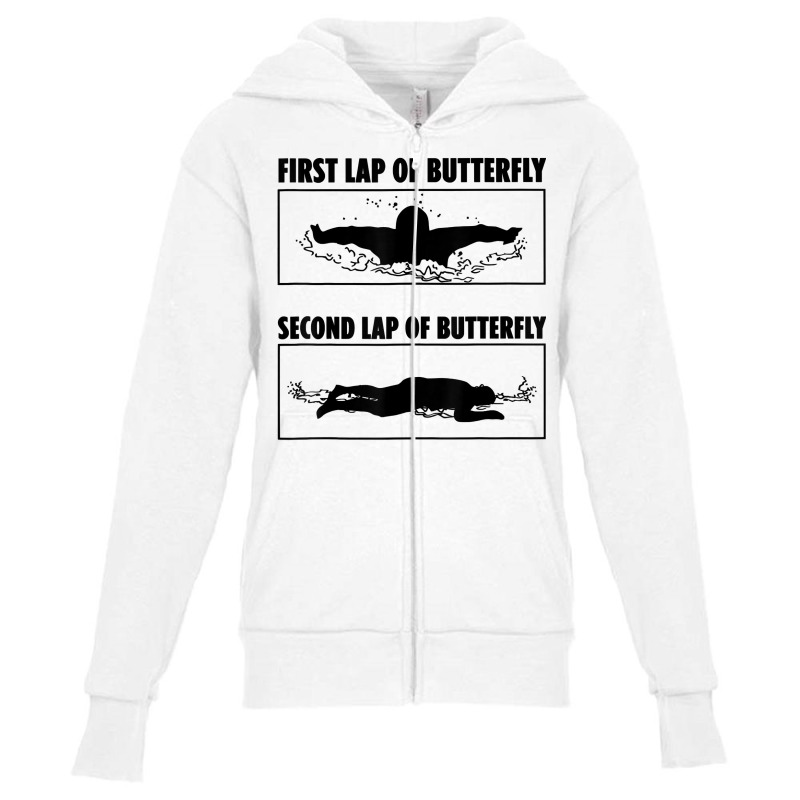 First Lap Of Butterfly Second Lap Of Butterfly T Shirt Youth Zipper Hoodie | Artistshot