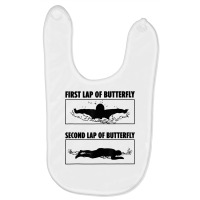 First Lap Of Butterfly Second Lap Of Butterfly T Shirt Baby Bibs | Artistshot