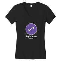 Sagittarius Purple Nft And Metaverse Women's V-neck T-shirt | Artistshot