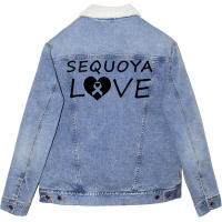 Womens Wilkinsi Designs Sequoya Love No Initial V Neck T Shirt Unisex Sherpa-lined Denim Jacket | Artistshot