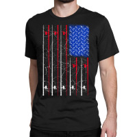 Trending American Us Flag Fishing Rod Fisherman Top For Him Classic T-shirt | Artistshot