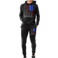 Trending American Us Flag Fishing Rod Fisherman Top For Him Hoodie & Jogger Set | Artistshot