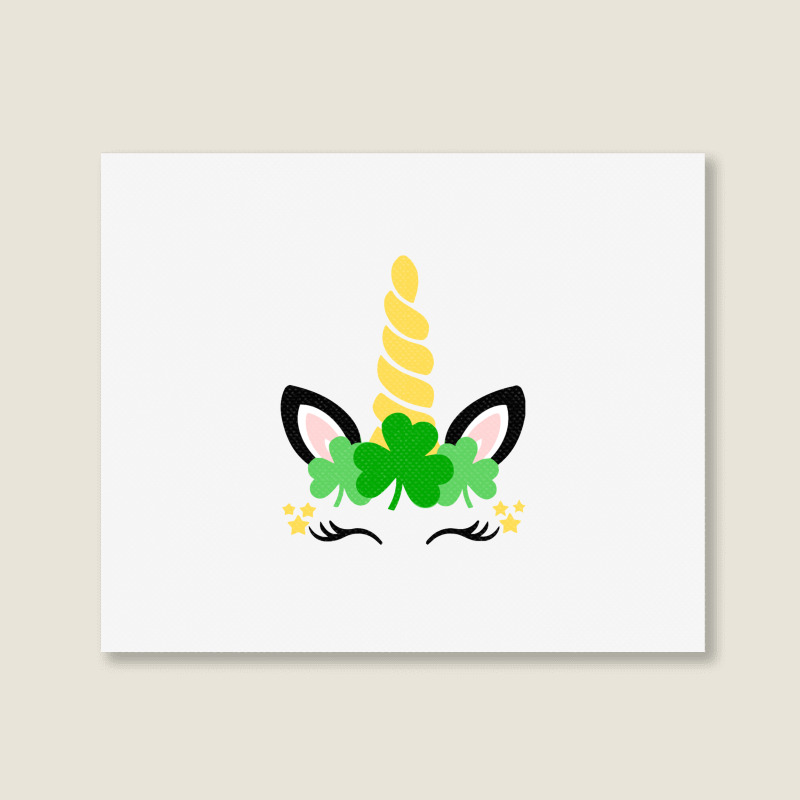 St Patricks Day Unicorn Landscape Canvas Print | Artistshot