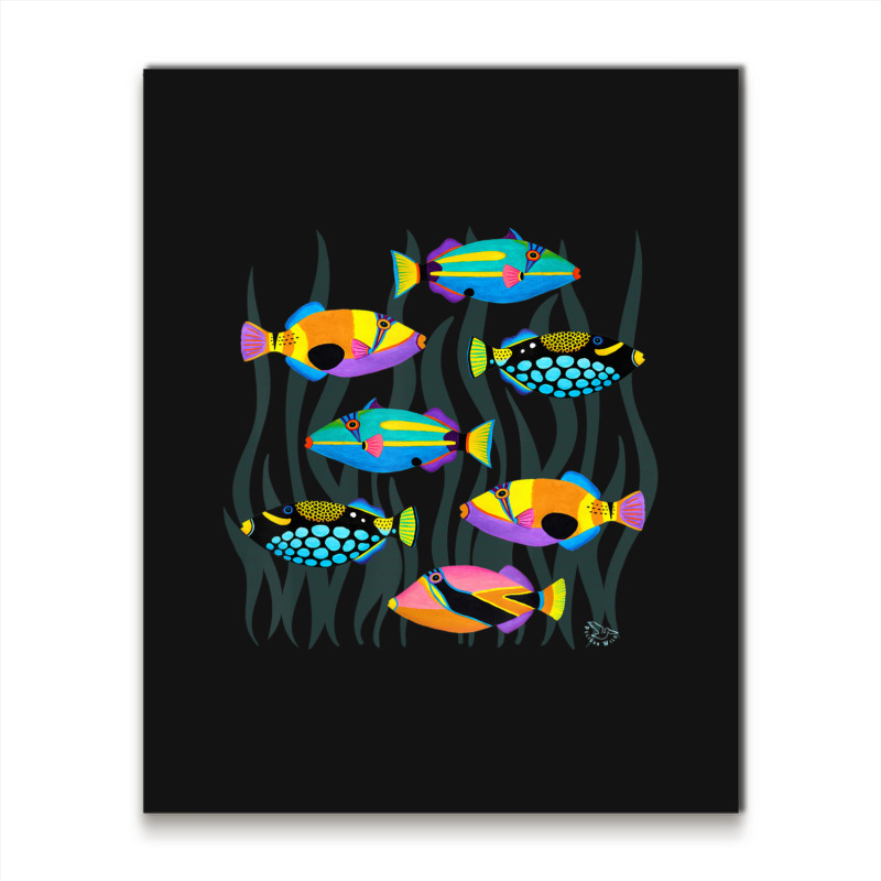 Limited Edition Hawaiian Triggerfish Coral Reef Tropical Fish Metal Print Vertical | Artistshot