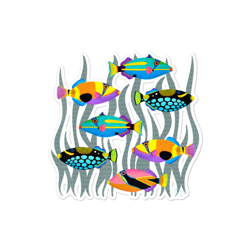 Limited Edition Hawaiian Triggerfish Coral Reef Tropical Fish Sticker | Artistshot