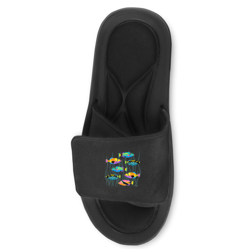 Limited Edition Hawaiian Triggerfish Coral Reef Tropical Fish Slide Sandal | Artistshot