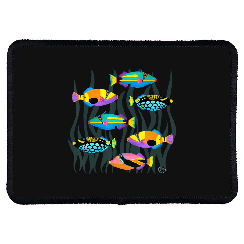 Limited Edition Hawaiian Triggerfish Coral Reef Tropical Fish Rectangle Patch | Artistshot