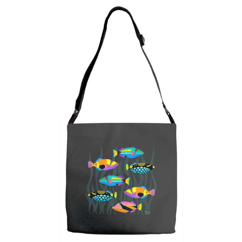 Limited Edition Hawaiian Triggerfish Coral Reef Tropical Fish Adjustable Strap Totes | Artistshot