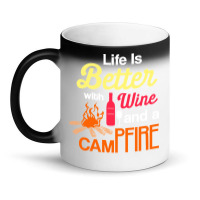 Camping T  Shirt Campfire And Wine T  Shirt Magic Mug | Artistshot