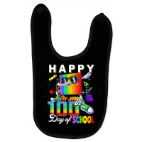 Happy 100 Days Of School And Still Poppin 100th Day Funny T Shirt Baby Bibs | Artistshot