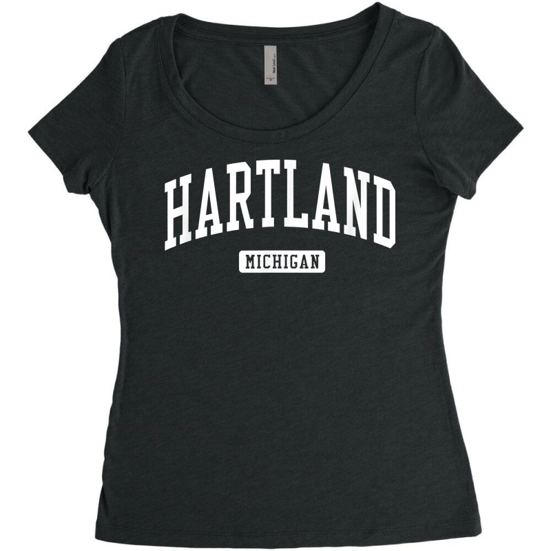 Hartland Michigan Mi Vintage Athletic Sports Design T Shirt Women's Triblend Scoop T-shirt by barrydygertkkx | Artistshot