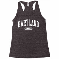 Hartland Michigan Mi Vintage Athletic Sports Design T Shirt Racerback Tank | Artistshot