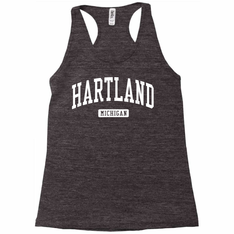 Hartland Michigan Mi Vintage Athletic Sports Design T Shirt Racerback Tank by barrydygertkkx | Artistshot