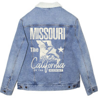 Trending Funny State Of Missouri The California Of The Midwes Unisex Sherpa-lined Denim Jacket | Artistshot