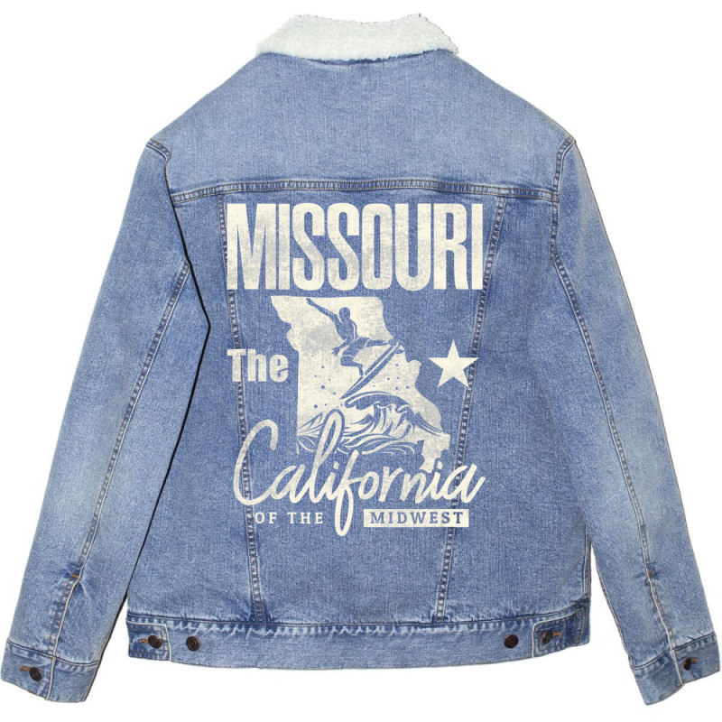 Trending Funny State Of Missouri The California Of The Midwes Unisex Sherpa-lined Denim Jacket | Artistshot