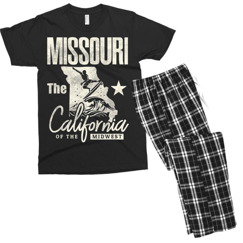 Trending Funny State Of Missouri The California Of The Midwes Men's T-shirt Pajama Set | Artistshot