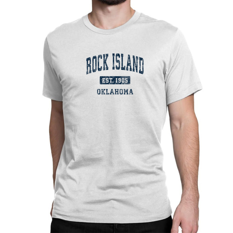 Rock Island Oklahoma Ok Vintage Athletic Sports Design Classic T-shirt by legatgzlezy | Artistshot