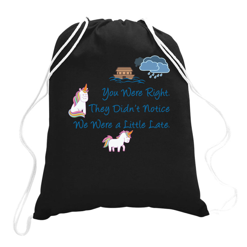 Funny Noahs Ark  Unicorns Missed The Boat 1 Drawstring Bags | Artistshot