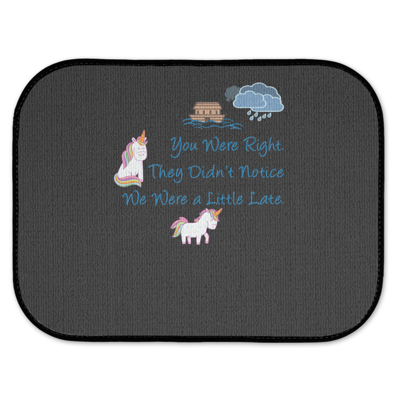 Funny Noahs Ark  Unicorns Missed The Boat 1 Rear Car Mat | Artistshot