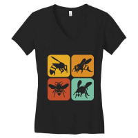 Bee  Retro Bees I Aesthetic I Wild Bee I Bumble Bee Women's V-neck T-shirt | Artistshot