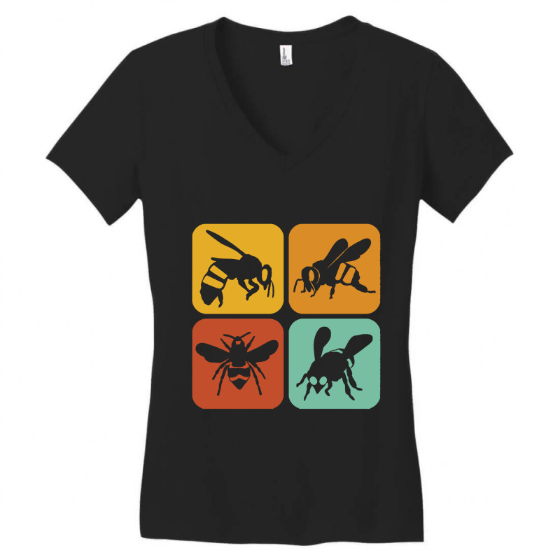 Bee  Retro Bees I Aesthetic I Wild Bee I Bumble Bee Women's V-neck T-shirt | Artistshot