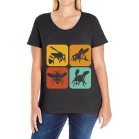 Bee  Retro Bees I Aesthetic I Wild Bee I Bumble Bee Ladies Curvy T-shirt | Artistshot