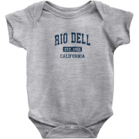 Rio Dell California Ca Vintage Athletic Sports Design Baby Bodysuit | Artistshot