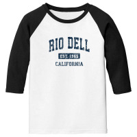 Rio Dell California Ca Vintage Athletic Sports Design Youth 3/4 Sleeve | Artistshot