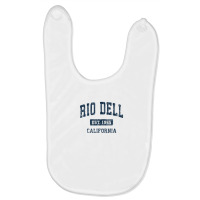 Rio Dell California Ca Vintage Athletic Sports Design Baby Bibs | Artistshot