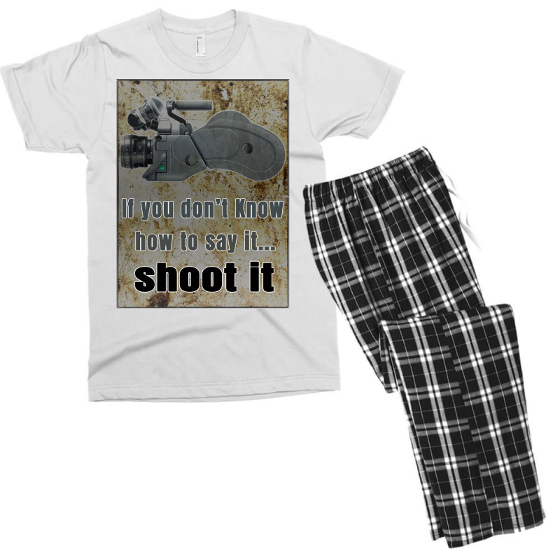 If You Dont Know How You Say It ... Shoot It Classic  80s Hipster Men's T-shirt Pajama Set | Artistshot