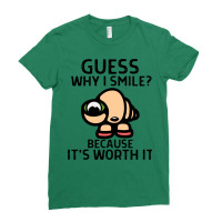 Marcel The Shell Quote Guess Why I Smile Because Its Worth It Classic Ladies Fitted T-shirt | Artistshot