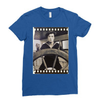 Buster Keaton  The Navigator  Film  D23 Classic  Yellow Green Ladies Fitted T-shirt | Artistshot