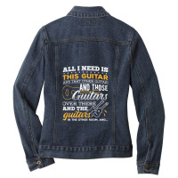 Musician Electric Bass Instrument Lovers Rocking Ladies Denim Jacket | Artistshot