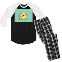 Jake The Pup Poster Yellow Men's 3/4 Sleeve Pajama Set | Artistshot