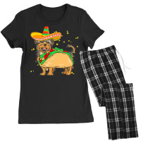 Cinco De Mayo T  Shirt Sombrero Yorkshire Terrier Dog Tacos Cinco De M Women's Pajamas Set | Artistshot