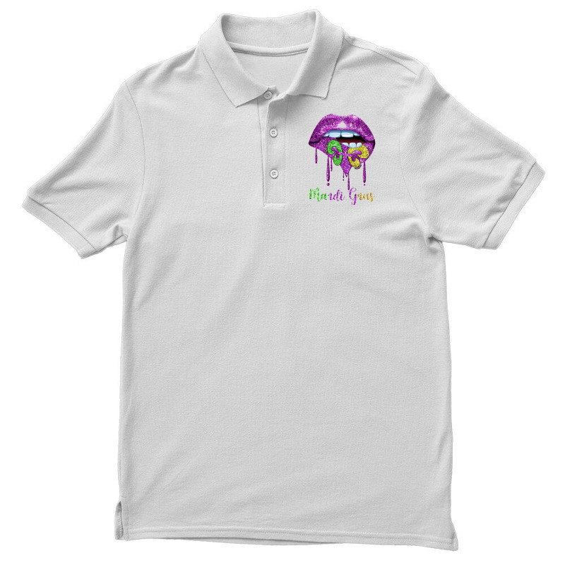 Dripping Lip Biting Fleur De Lys Mardi Gras For Women Men's Polo Shirt | Artistshot