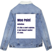 Moo Point Poster Nature Unisex Sherpa-lined Denim Jacket | Artistshot