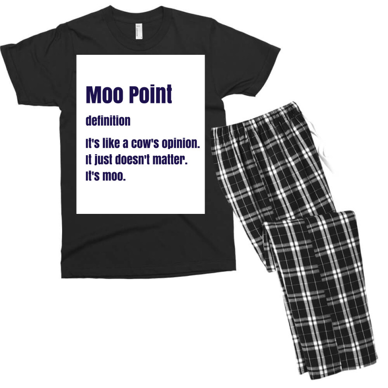 Moo Point Poster Nature Men's T-shirt Pajama Set by wusuaamorvinc | Artistshot