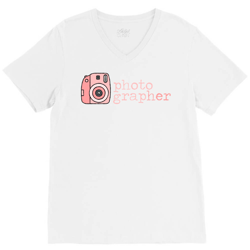 Shes A Photographer Instant Film Retro Camera Classic 80s Travel V-neck Tee | Artistshot