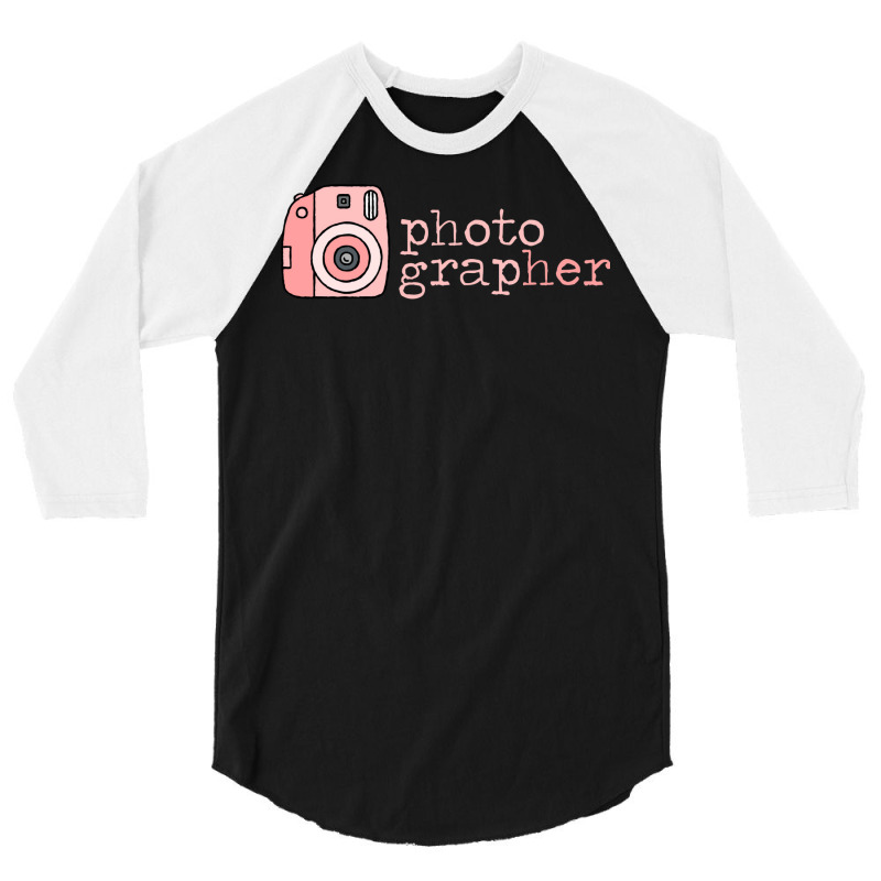 Shes A Photographer Instant Film Retro Camera Classic 80s Travel 3/4 Sleeve Shirt | Artistshot