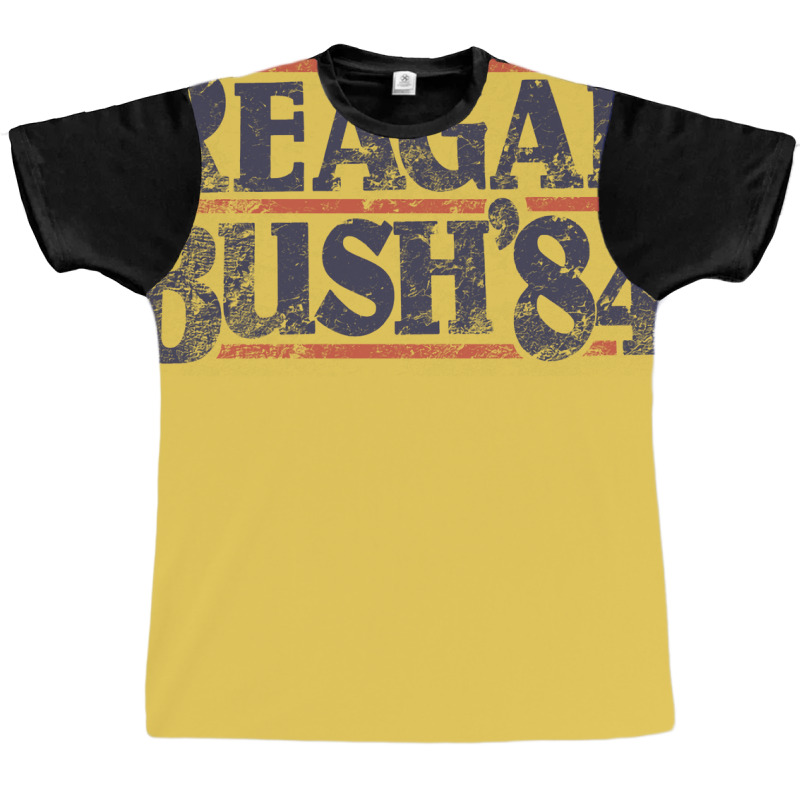 Reagan Bush 1984   Distressed And Faded Graphic T-shirt by pixneragrajab | Artistshot