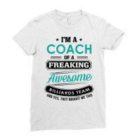 I'm A Coach Billiards Player Pool Snooker Player Cue 8 Ball T Shirt Ladies Fitted T-shirt | Artistshot