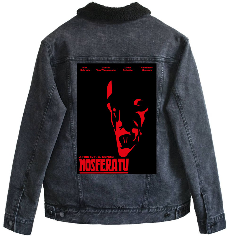 Nosferatu Minimalist Poster Classic Music Summer Unisex Sherpa-lined Denim Jacket | Artistshot