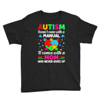 Autism Awareness T  Shirt Autism Doesn't Come With A Manual It Comes W Youth Tee | Artistshot