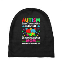 Autism Awareness T  Shirt Autism Doesn't Come With A Manual It Comes W Baby Beanies | Artistshot