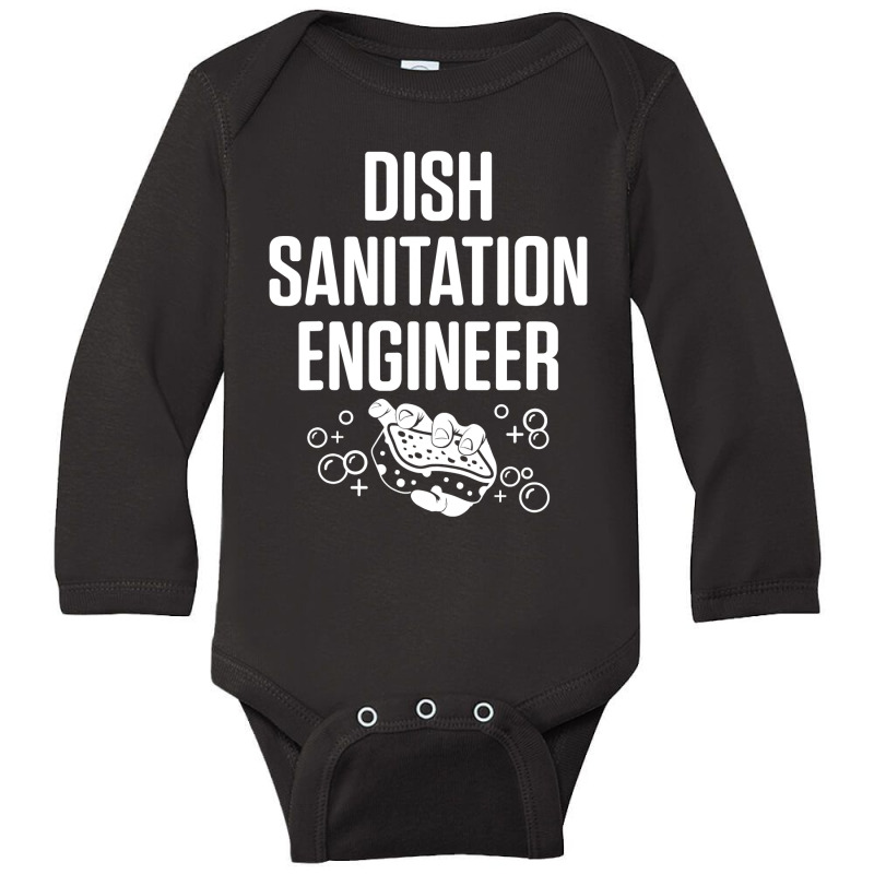 Dishwasher Sanitation Engineer Funny Dishwashing Gift Long Sleeve Baby Bodysuit by JamesArtists | Artistshot