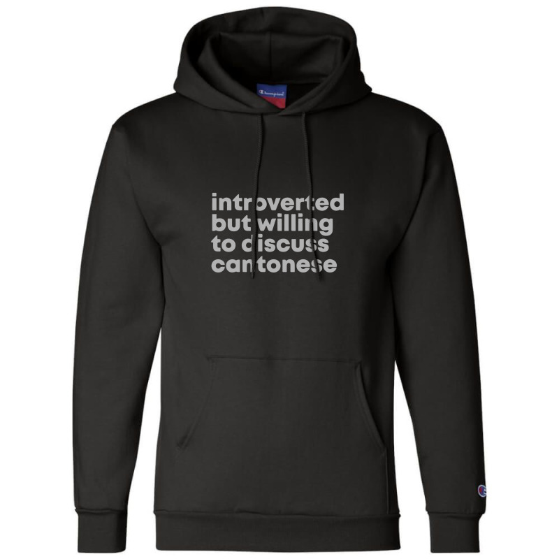 But Willing To Discuss Cantonese In Watercolor Champion Hoodie | Artistshot