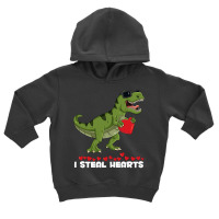 I Steal Hearts T Valentines Day Dinosaur Boys Kid (16) Toddler Hoodie | Artistshot