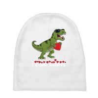 I Steal Hearts T Valentines Day Dinosaur Boys Kid (16) Baby Beanies | Artistshot