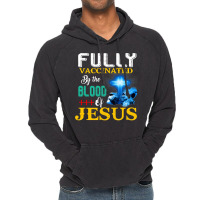 Jesus Christ Christian Jesus Fully Vaccinated By The Blood Of Jesus Sh Vintage Hoodie | Artistshot